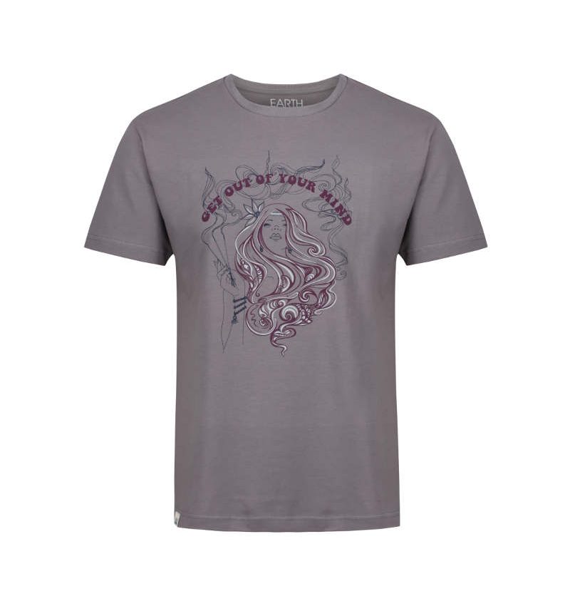Summer of Love inspired fossil grey mindful t-shirt