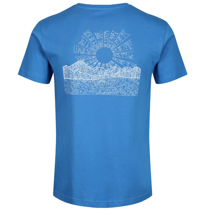 'Music of Life' inspiration song lyric, ultramarine T-shirt