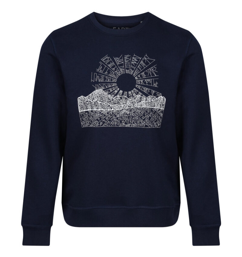 'Music of Life' Inspirational Song Title French Navy Sweater